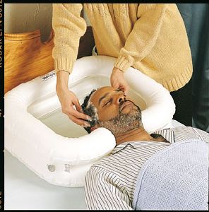 Cuvette gonflable pour shampoing 