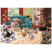Puzzle 1000 pièces "Le goûter des chats"