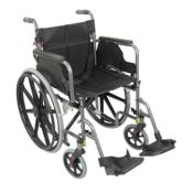Fauteuil roulant auto-propulsé en acier Deluxe