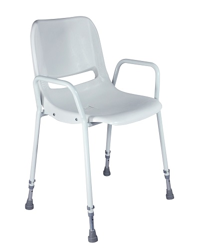 Chaise de douche empilable Milton hauteur réglable