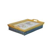 Plateau en Bois avec Coussin pour Petit Déjeuner au Lit