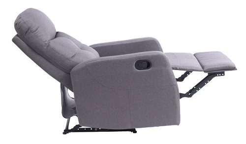 Fauteuil de relaxation manuel tissu gris