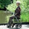 Rollator 4 roues large avec panier Homekraft