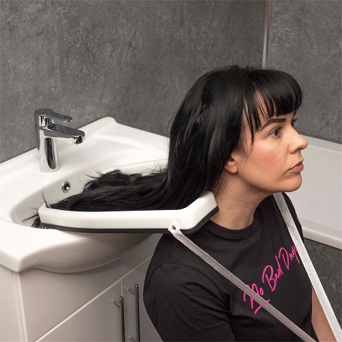 Plateau de shampoing avec Sangle pour personne en fauteuil