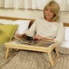 Plateau table de lit en bois