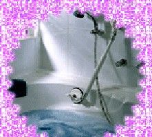 Barre d'appui  ventouses pour la baignoire