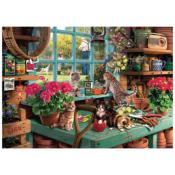 Puzzle 1000 pièces "la tanière des chats"