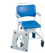 Chaise percée à roulettes sans repose pieds