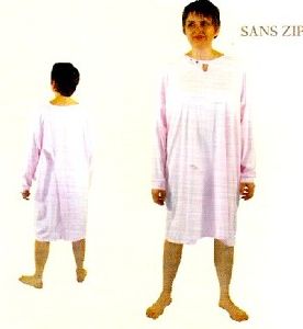 Chemise de malade sans zip rose taille 2