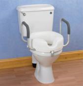 Siège toilettes surélevé avec accoudoirs