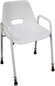 Chaise de douche empilable Milton hauteur fixe